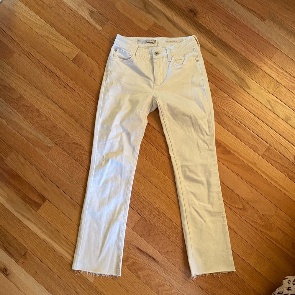 Pilcro High Rise Bootcut Jeans in White - Picture 2 of 4